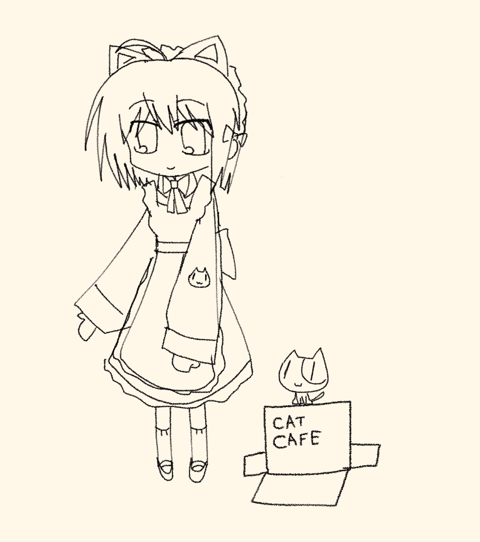 HOSHI12jm's tweet photo. Izumi if she worked in a cat maid cafe #cute #heismymaster https://t.co/job9DOXVLf