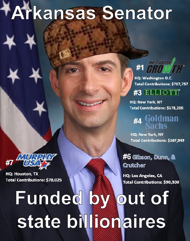 CheezyBreeezy's tweet photo. @SenTomCotton #TraitorTom https://t.co/L9wrM80NEx