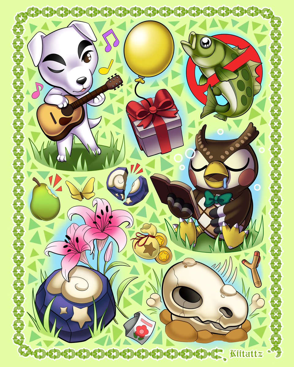 kiitattz's tweet photo. Some Animal Crossing Flash! Plus a buff Raymond as requested 👁️👄👁️ #tattooartist #queerart #furryart #glasgow #cutetattoo #videogametattoo #acnh #animalcrossing https://t.co/OMnKuI1uhs