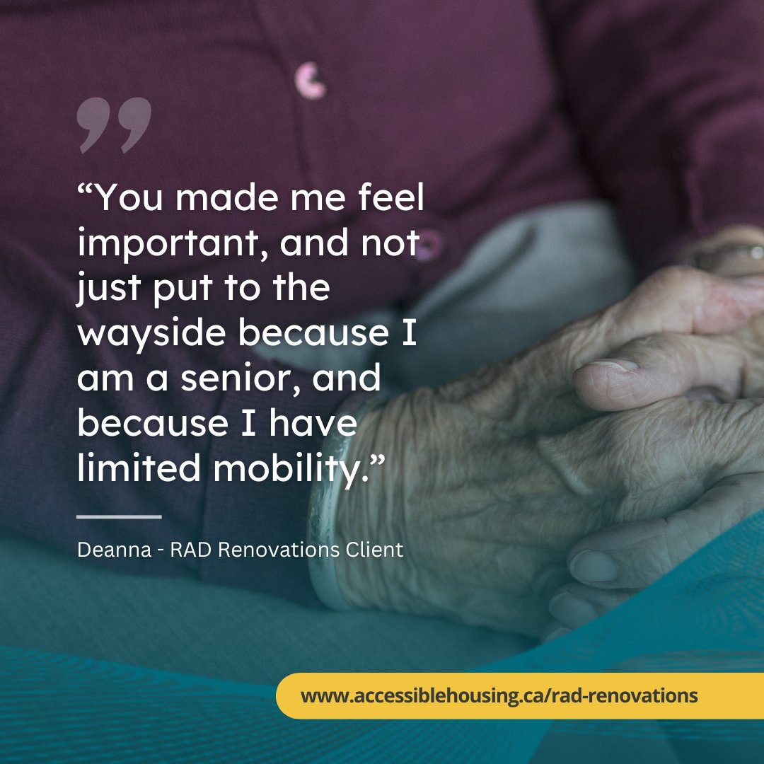 At RAD Renovations, we transform homes for independence. We converted a bathtub to a roll-in shower for Deanna, enhancing her safety and quality of life. Need help with accessibility? Visit accessiblehousing.ca. #RADRenovations #AccessibilityForAll