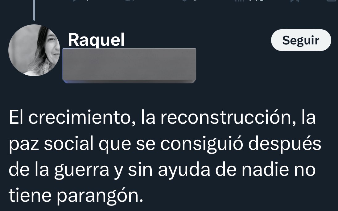 Decir que la postguerra fue una época de crecimiento y paz social habla más mal de mi por mi por seguir aquí leyendo sandeces que de ella.