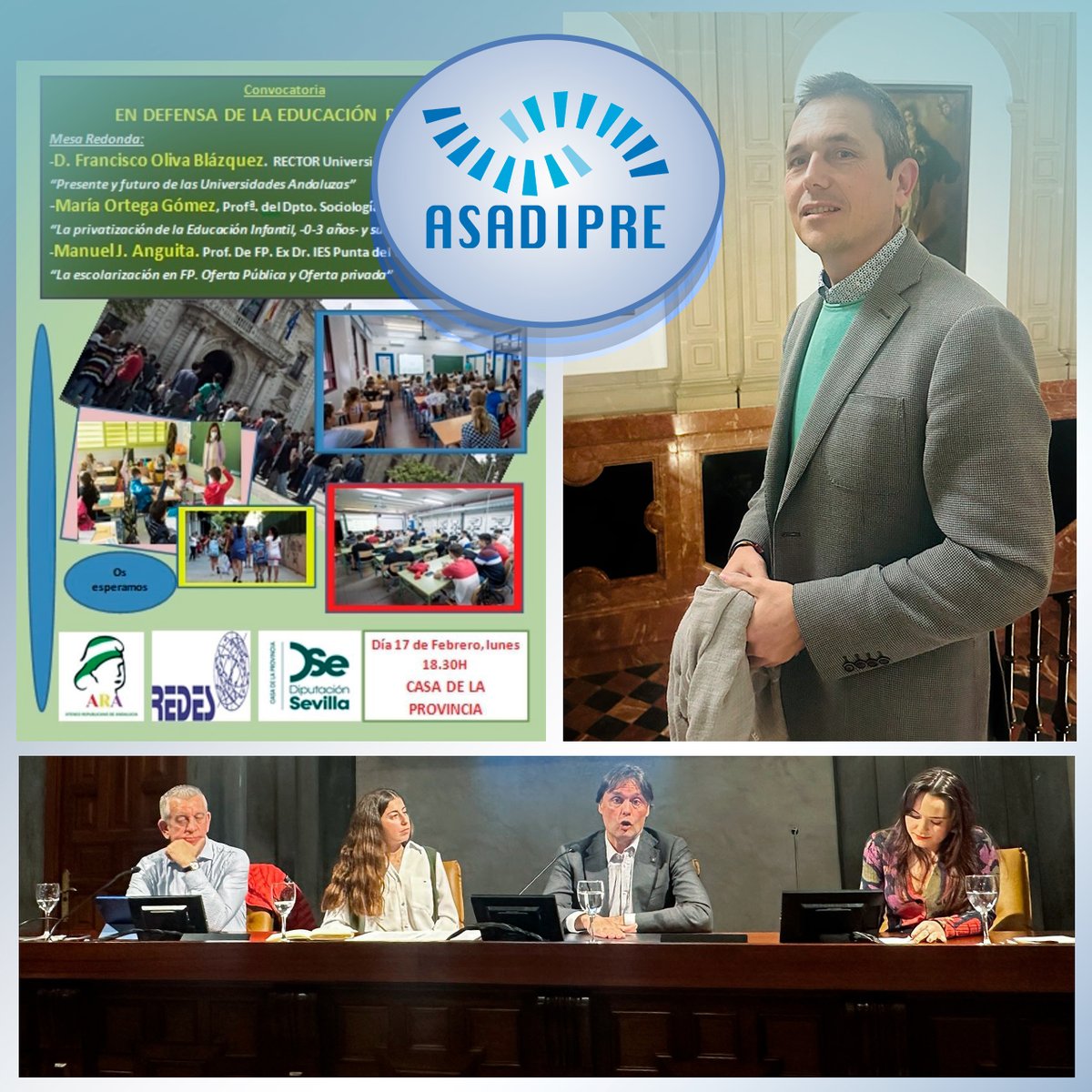 ASADIPRE presente en el foro “En defensa de la educación pública” 

Seguimos alzando la voz por una educación inclusiva, de calidad y con equidad para todas y todos. ¡La defensa de la educación es una lucha de todas y todos! 

#ASADIPRE #EducaciónPública #DefendamosLaEducación