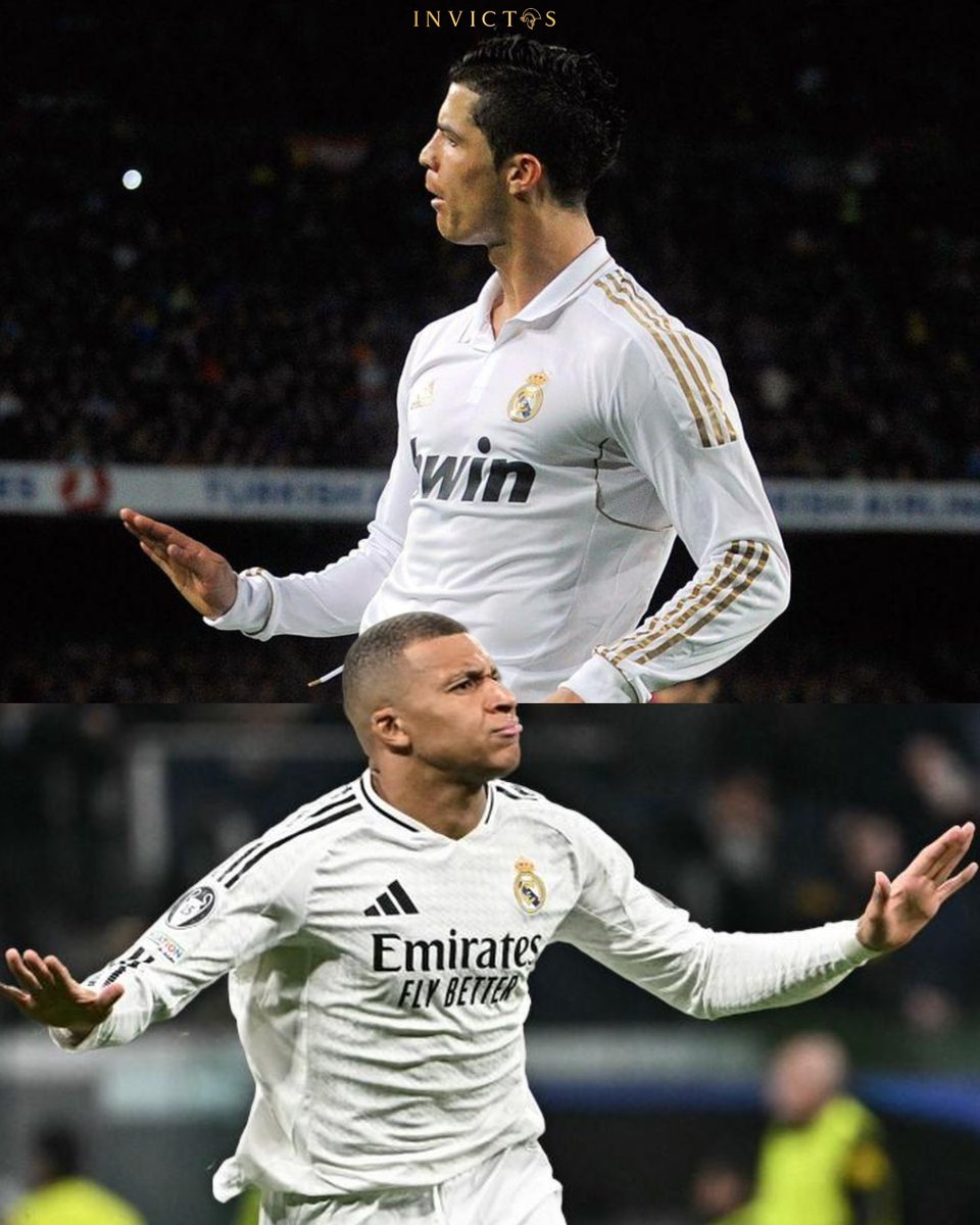 InvictosSomos's tweet photo. Kylian Mbappé pidiendo CALMA como Cristiano Ronaldo. El alumno siguiendo los pasos de su maestro. MOMENTAZO.