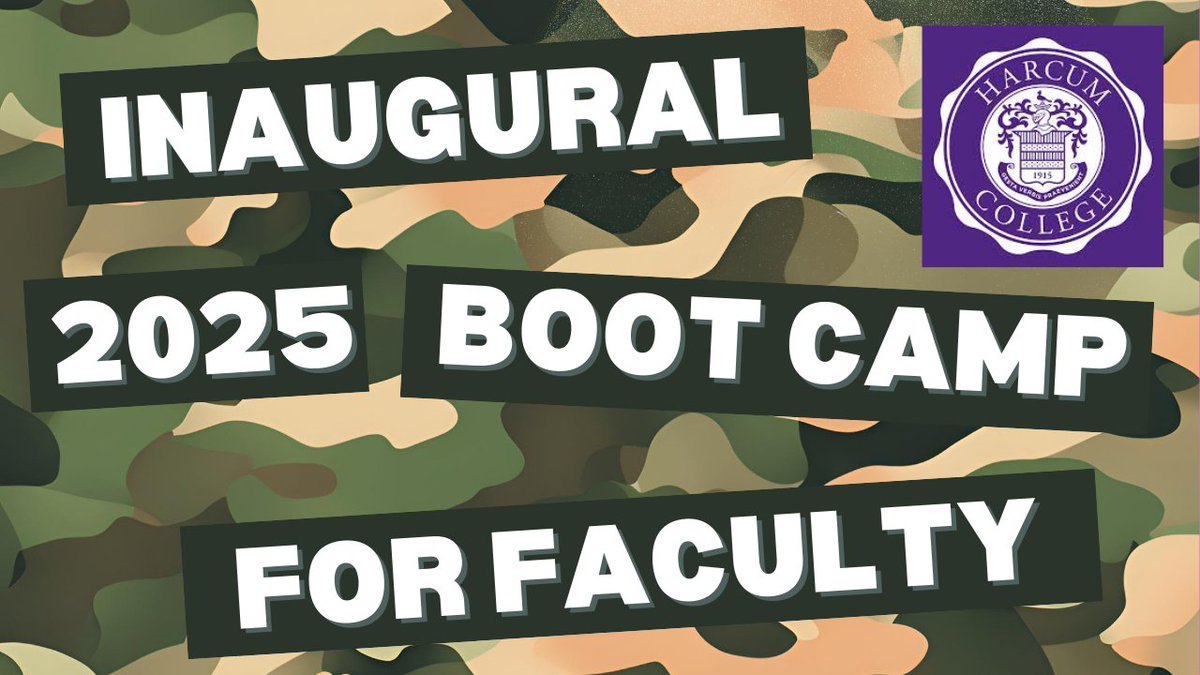FacultyHarcum's tweet photo. Soon to be announcing registration for our inaugural boot camp for faculty! https://t.co/Cbx6tGP3R3