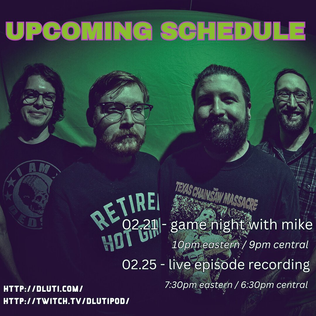 DLUTIPOD's tweet image. What we've got going on as of late!

*cough cough* also follow us on bluesky 🫠