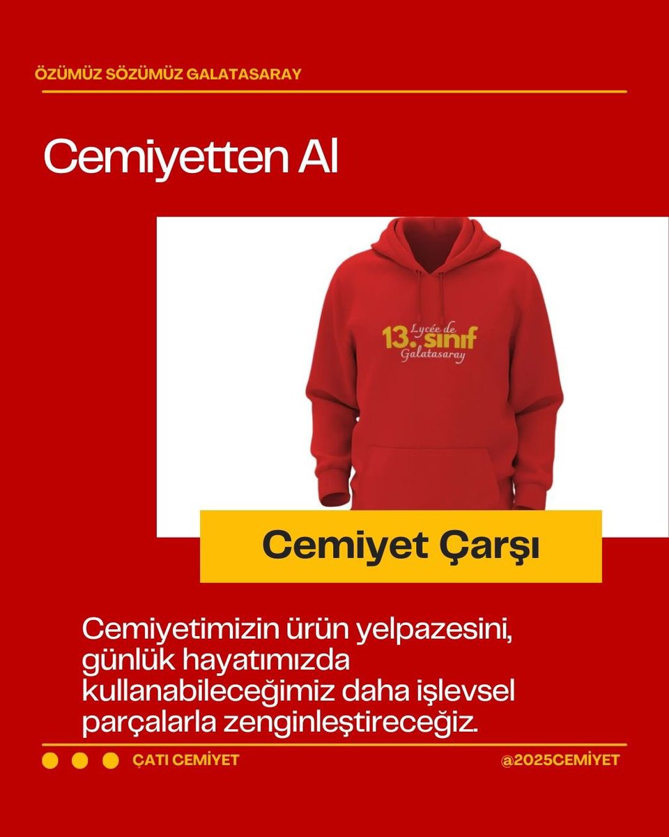 Cemiyetimizin ürün yelpazesini, günlük hayatımızda kullanabileceğimiz daha işlevsel parçalarla zenginleştireceğiz.