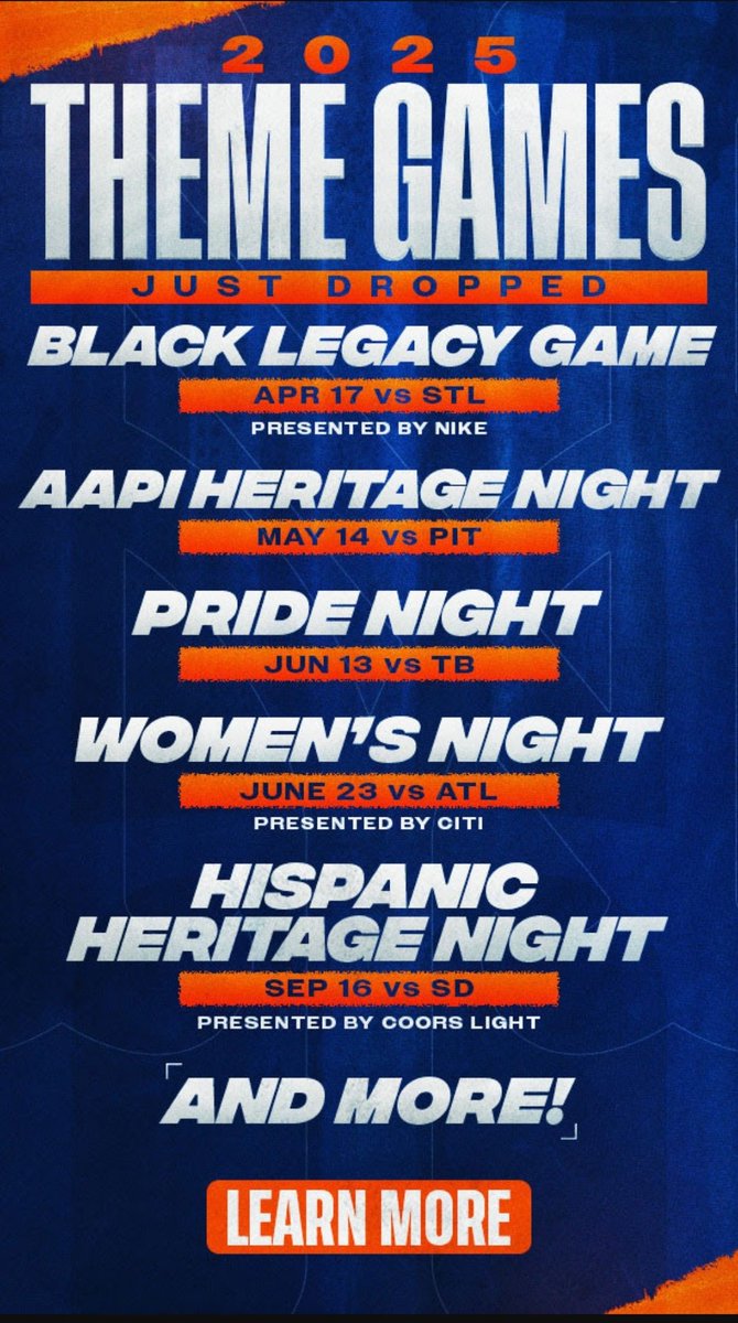 TooGooden18 (@toogooden18) on Twitter photo In a clear act of defiance of President Trump and DOGE's DEI elimination, the Mets announced their 2025 DEI Theme Nights. In a clear act of defiance of President Trump and DOGE's DEI elimination, the Mets announced their 2025 DEI Theme Nights.