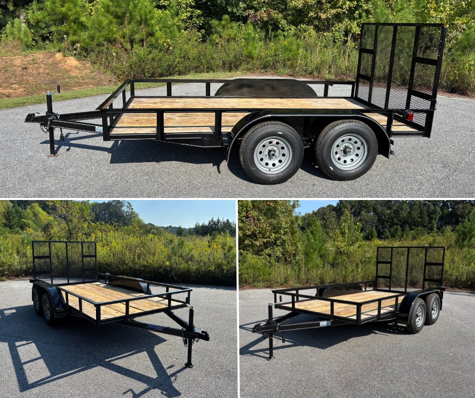 DHTrailersNC's tweet photo. No matter how you look at it, the functionality and strength of an affordable tandem-axle #UtilityTrailer speaks for itself:

- Two 3500-lb. #AmericanMade easy-grease axles
- Rear axle electric brakes 
- Full wrap tongue
- 15" 5-lug tires

Call us for a quote: 980-433-0388. https://t.co/eXekgZr4MM