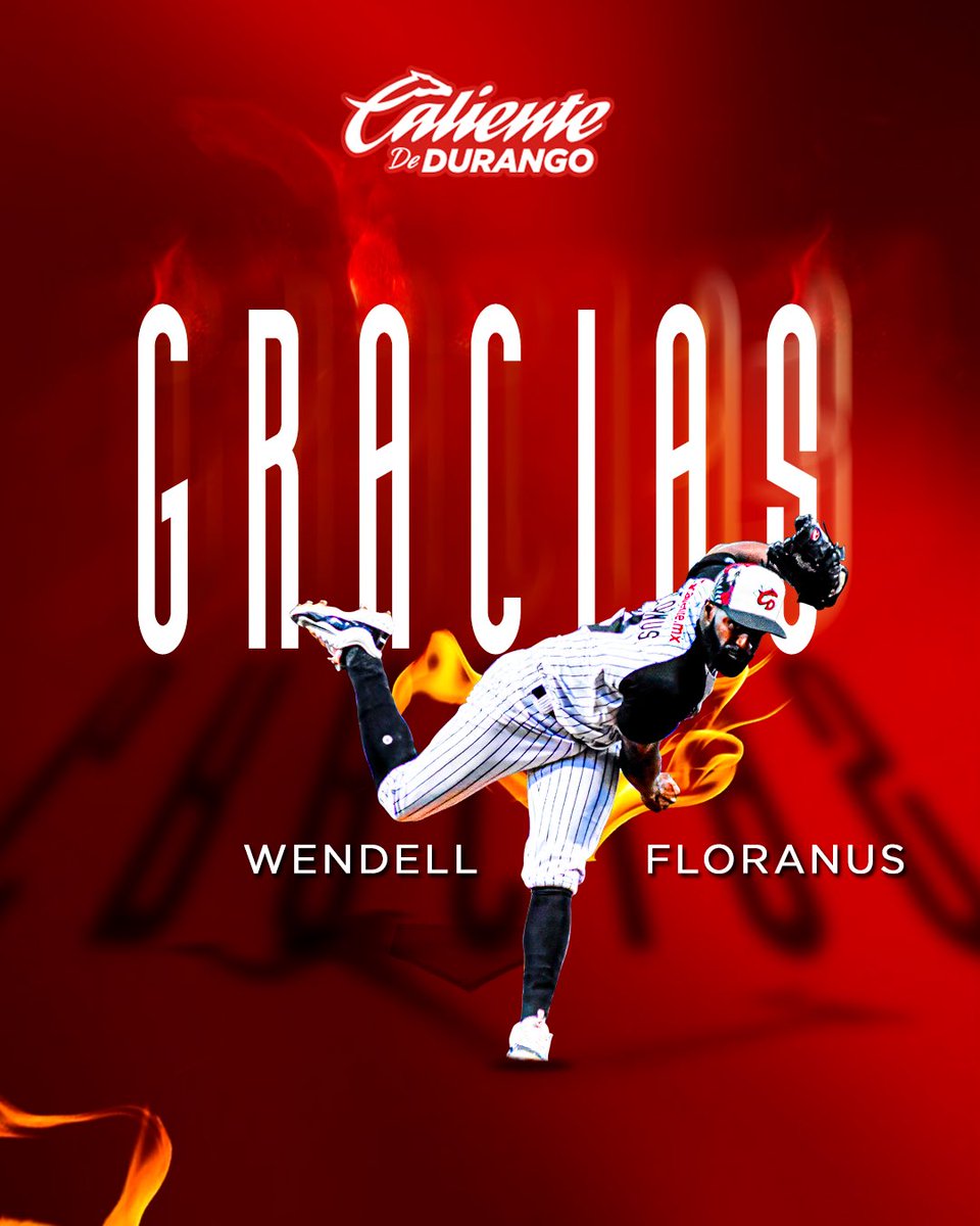 calienteddgo's tweet photo. ¡𝗚𝗿𝗮𝗰𝗶𝗮𝘀, 𝗪𝗲𝗻𝗱𝗲𝗹𝗹! ⚾️🔥

Caliente de Durango agradece a Wendell Floranus por su entrega y profesionalismo. Le deseamos éxito en su camino. 🙌🏼 

¡Esta siempre será tu casa! ❤️‍🔥

#CalienteDeDurango https://t.co/2Zlup6JVBm