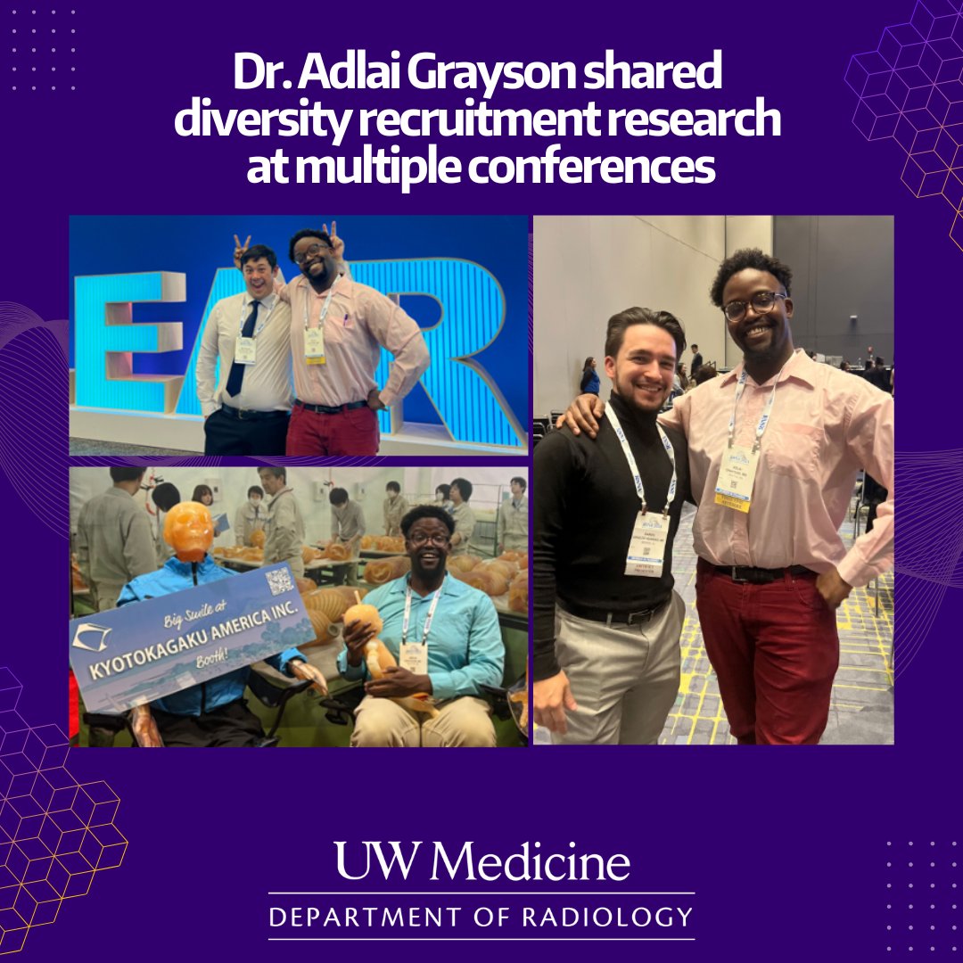 UW Radiology (@uwradiology) on Twitter photo Dr. <a href="/AdlaiGrayson/">Adlai Grayson, M.D.</a>, #UWRadiology Interventional Radiology resident, presented research on #diversityrecruitment at the annual <a href="/aaradiol/">AAR</a> and <a href="/RSNA/">RSNA</a> meetings! Made possible by the <a href="/UWRohrmann/">UW Radiology Rohrmann Endowment for Residents</a> Endowment. Learn more: rad.washington.edu/news/dr-adlai-… #UWMedicine Dr. <a href="/AdlaiGrayson/">Adlai Grayson, M.D.</a>, #UWRadiology Interventional Radiology resident, presented research on #diversityrecruitment at the annual <a href="/aaradiol/">AAR</a> and <a href="/RSNA/">RSNA</a> meetings! Made possible by the <a href="/UWRohrmann/">UW Radiology Rohrmann Endowment for Residents</a> Endowment. Learn more: rad.washington.edu/news/dr-adlai-… #UWMedicine