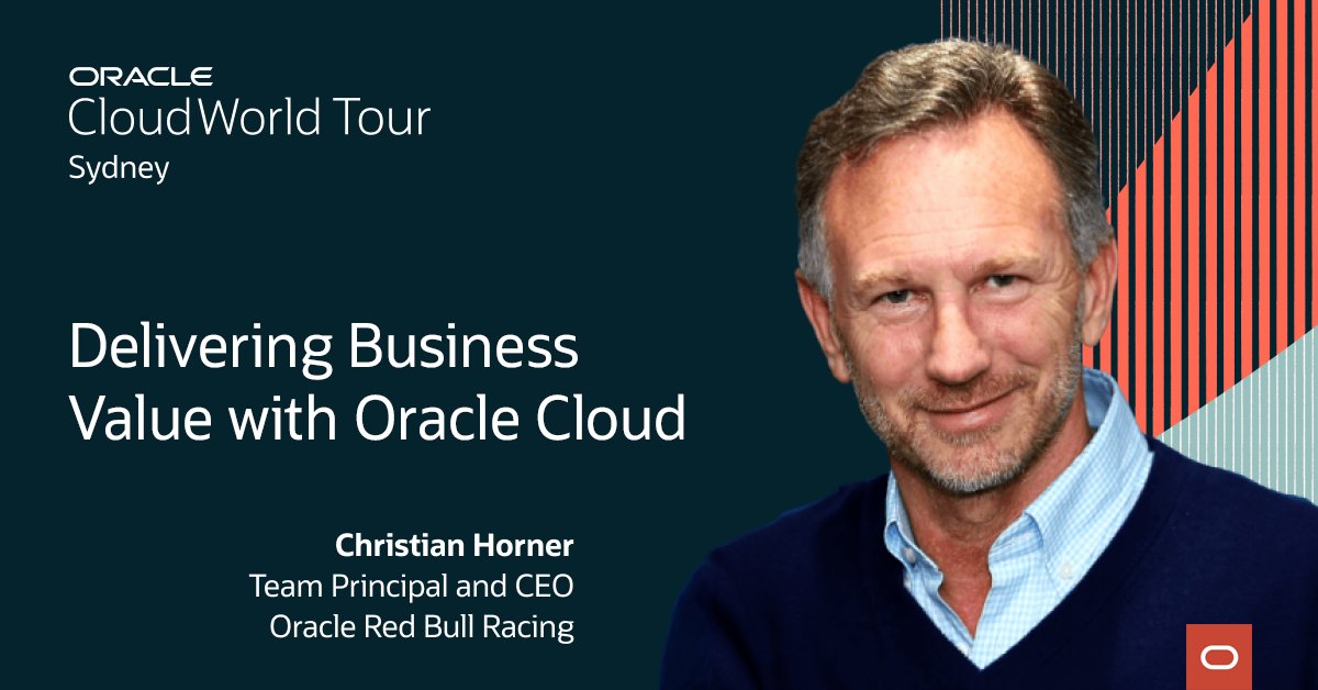 Join <a href="/redbullracing/">Oracle Red Bull Racing</a>'s Christian Horner at #CloudWorld Tour Sydney on 18 March to learn how <a href="/Oracle/">Oracle</a>'s cloud portfolio can help your business stay ahead of the competition. Register today: social.ora.cl/6011IfORN