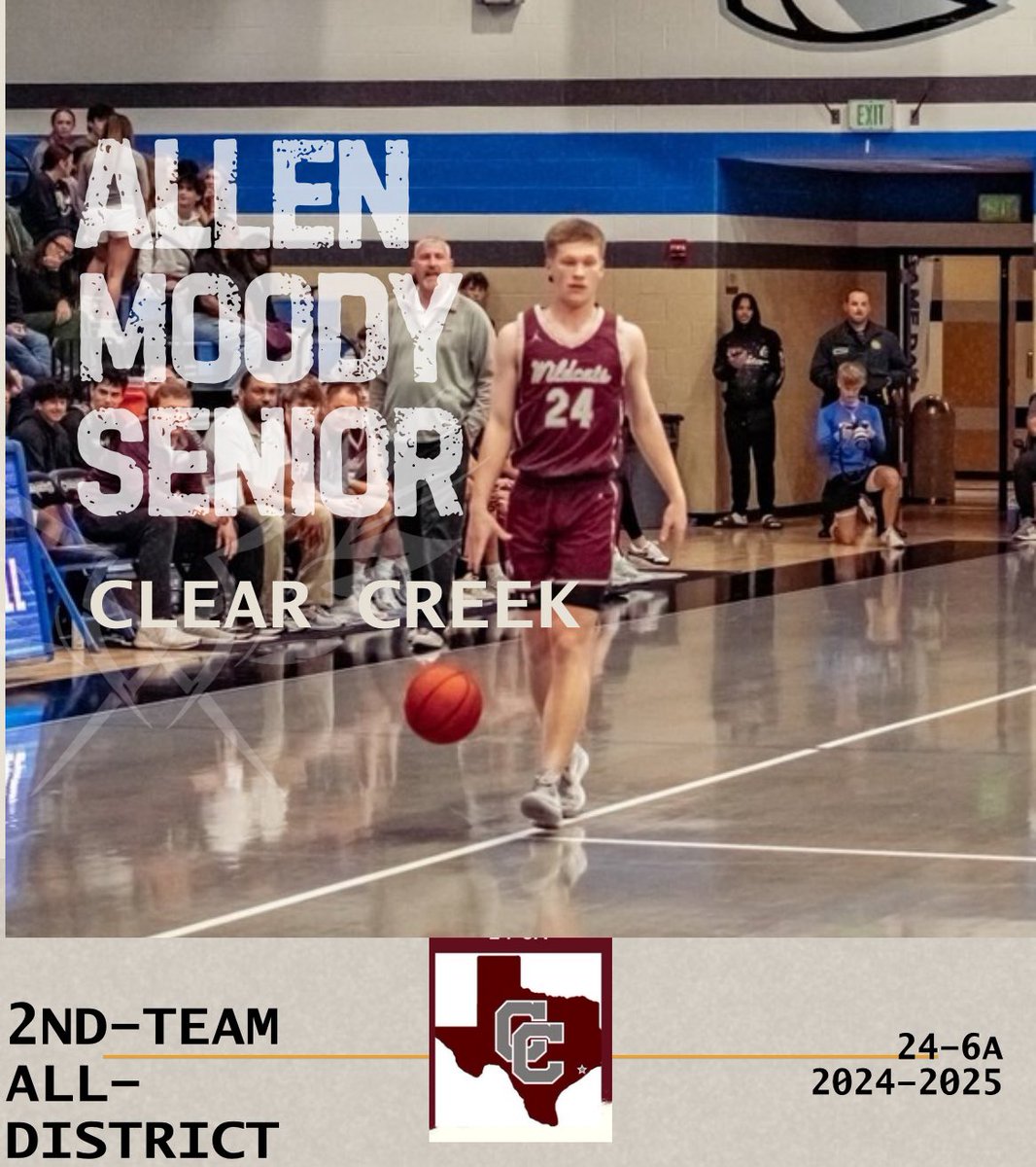 Congratulations to Allen Moody on being named 2nd team All-district! Allen had an amazing senior season!