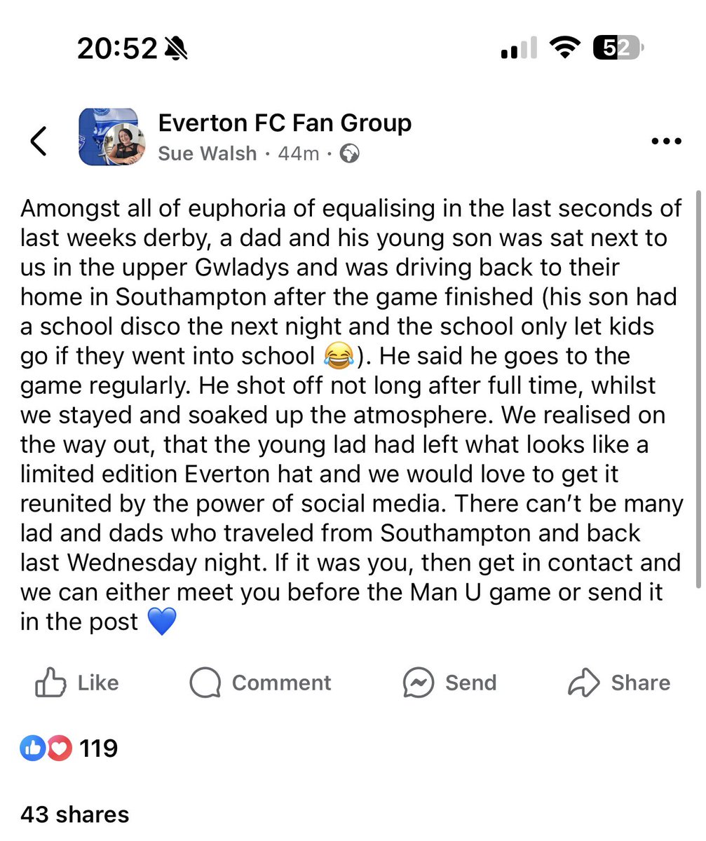 <a href="/ALANMYERSMEDIA/">Alan Myers</a> / Toffees, can you help share with all blues? 💙