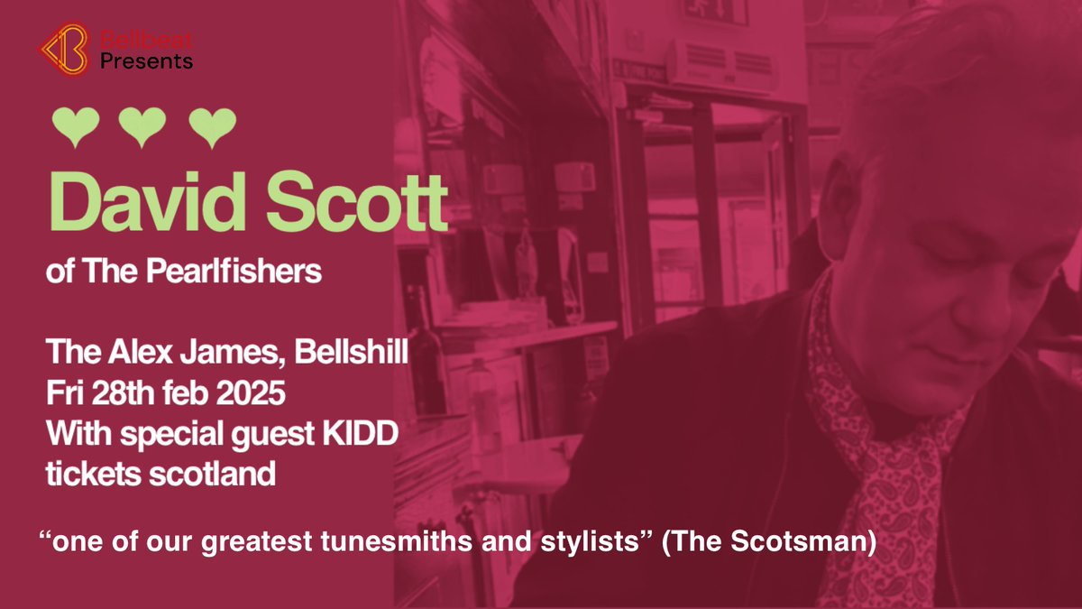 Looking forward to this solo show 28th Feb in the home of high indie. Tix here tickets-scotland.com/events.html?ev…