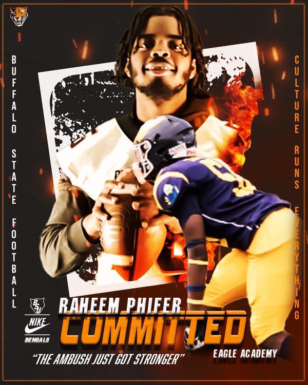 After a visit and phone call with <a href="/FB_Coach_Morgan/">Lazarus Morgan</a>, I am blessed to announce that I am 1000% committed to <a href="/BuffStateFB/">Buffalo State FB</a>. I am grateful for the opportunity and excited to get to work!! #AGTG #Committed #football