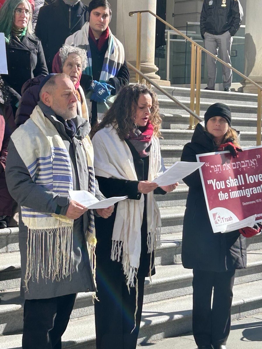 Yesterday morning, I stood with other NYC Rabbis and faith leaders at City Hall, calling on <a href="/GovKathyHochul/">Governor Kathy Hochul</a>  and <a href="/NYCMayor/">Mayor Eric Adams</a>  to stop the deportations of our immigrant neighbors 🙌
