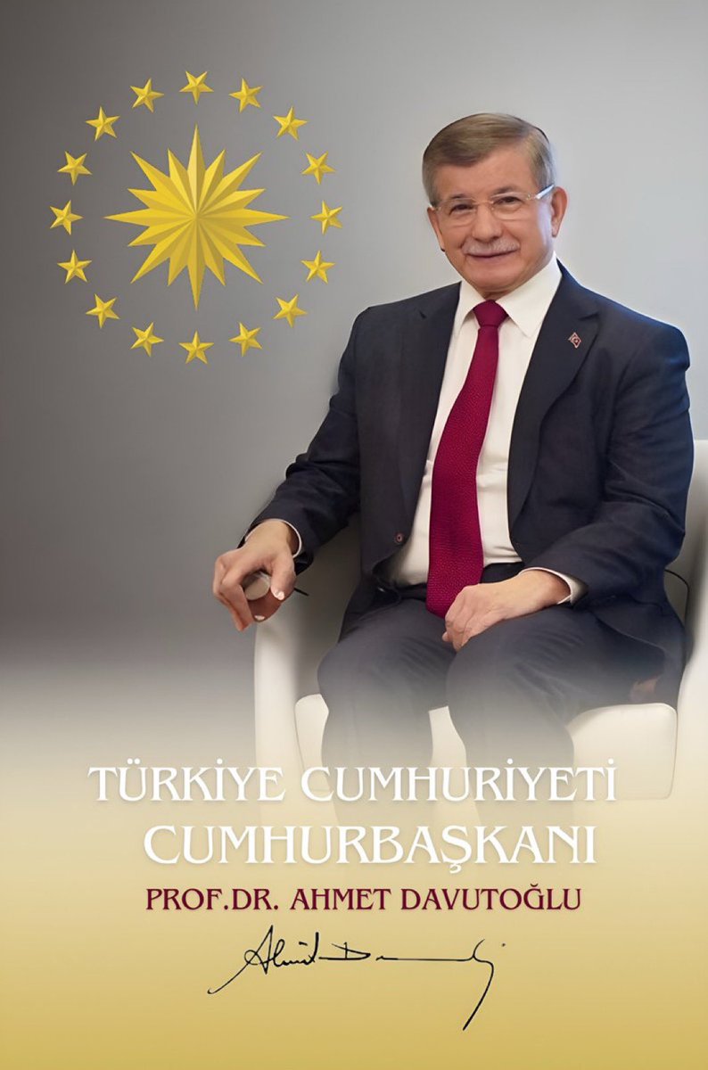 Davutoglu2028's tweet photo. Türkiye Cumhuriyeti Cumhurbaşkanı 
Prof.Dr. Ahmet Davutoğlu 
@Ahmet_Davutoglu 
#2028cumhurbaşkanıDavutoğlu https://t.co/aCKazdzvYx