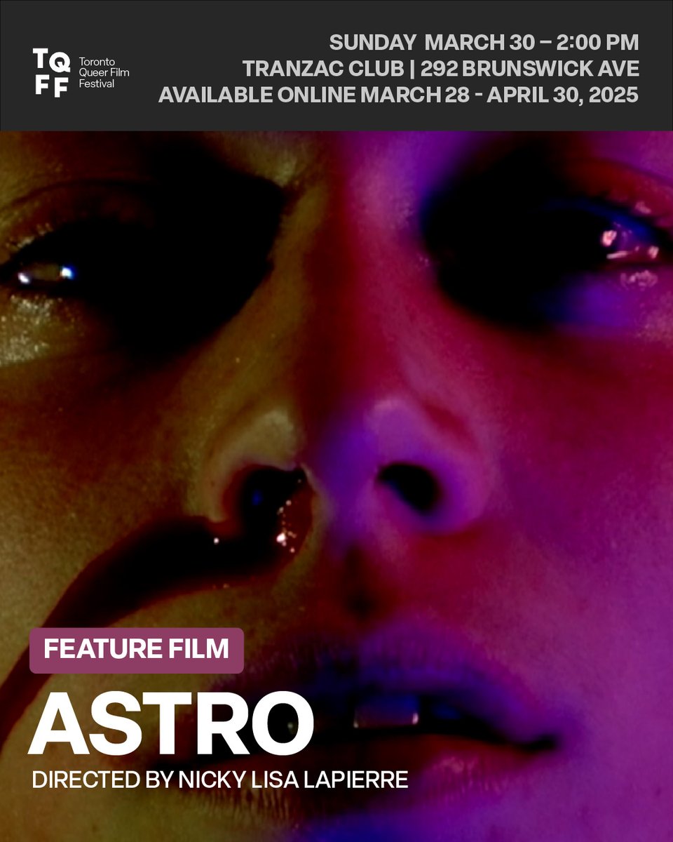 A lyrical story of loss, ASTRO meanders through urban and uncultivated landscapes offering a meditation on the open secret of heartbreak. 

Learn more about ASTRO👇🏽:
l8r.it/gvIE

#TQFF2025 Tickets: l8r.it/ZwNz