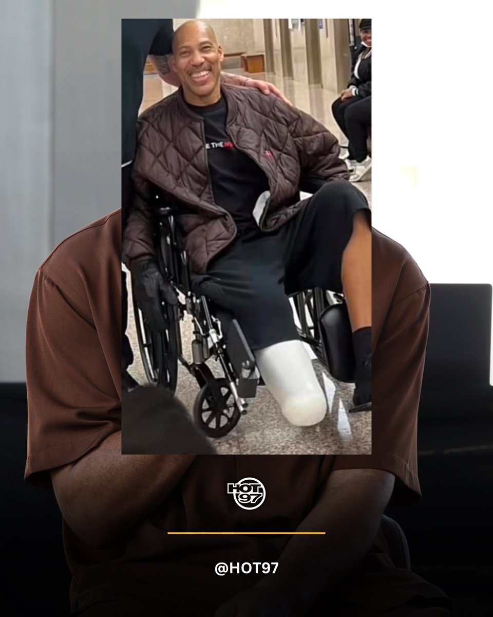HOT97's tweet photo. #LaVarBall, the father of #NBA players #Lonzo, #LiAngelo, and #LaMeloBall, recently underwent a right foot amputation due to a serious medical issue. Despite the gravity of the situation, reports indicate that he is recovering well and remains in good spirits. https://t.co/Dyh1VmxKqN