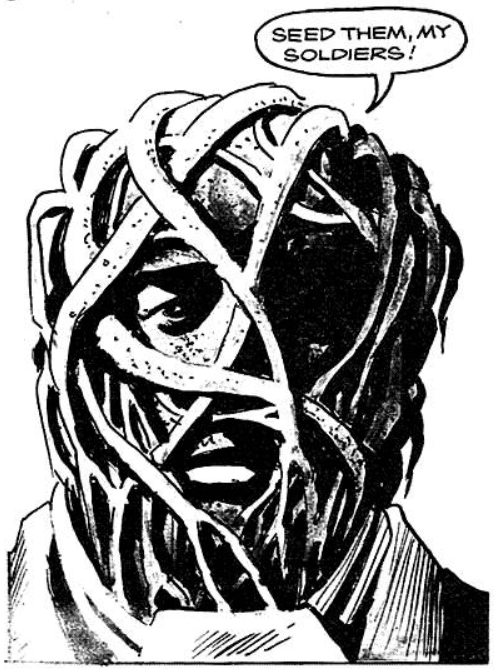 DWUDatabase's tweet photo. I'm not sure how the vetting process worked for the comics but there are a lot of comic stories which seem to have their core ideas show up on TV a year or so later... #DoctorWho #Deathflower https://t.co/Tdyi6eainI