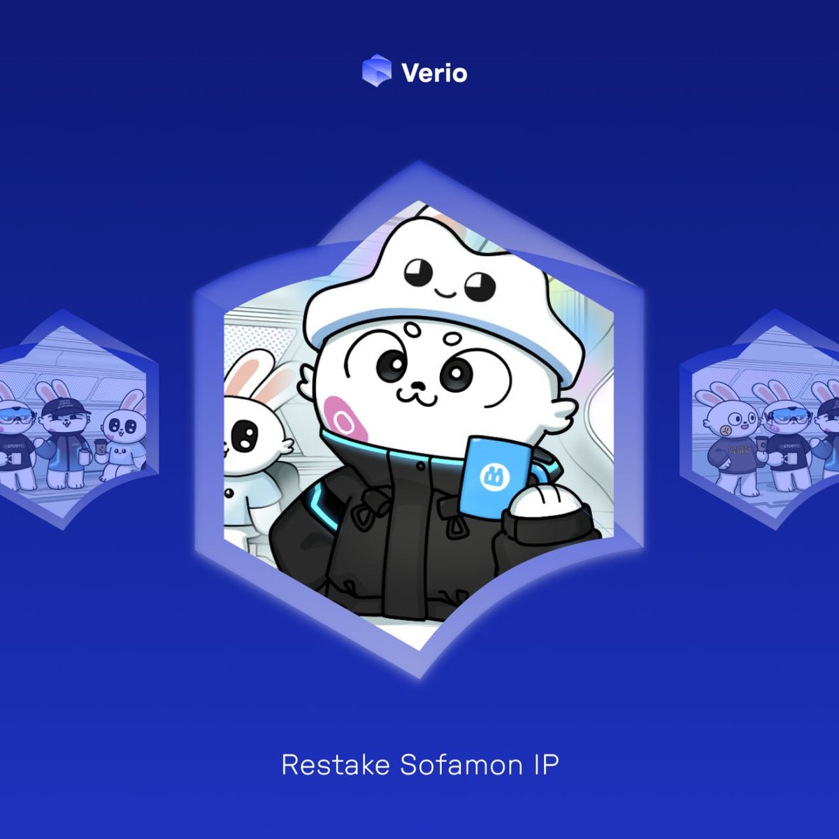 🐰 Sofamon is making its official debut <a href="/StoryProtocol/">Story</a> on Verio!

The cybercute bunny <a href="/sofamon_xyz/">Sofamon 🐰</a> is making waves. Sofamon, the first collectible chat sticker on telegram, is now stakable on Verio.

APY is sweet, but other surprises await… Stake now or regret later! 👀🔥