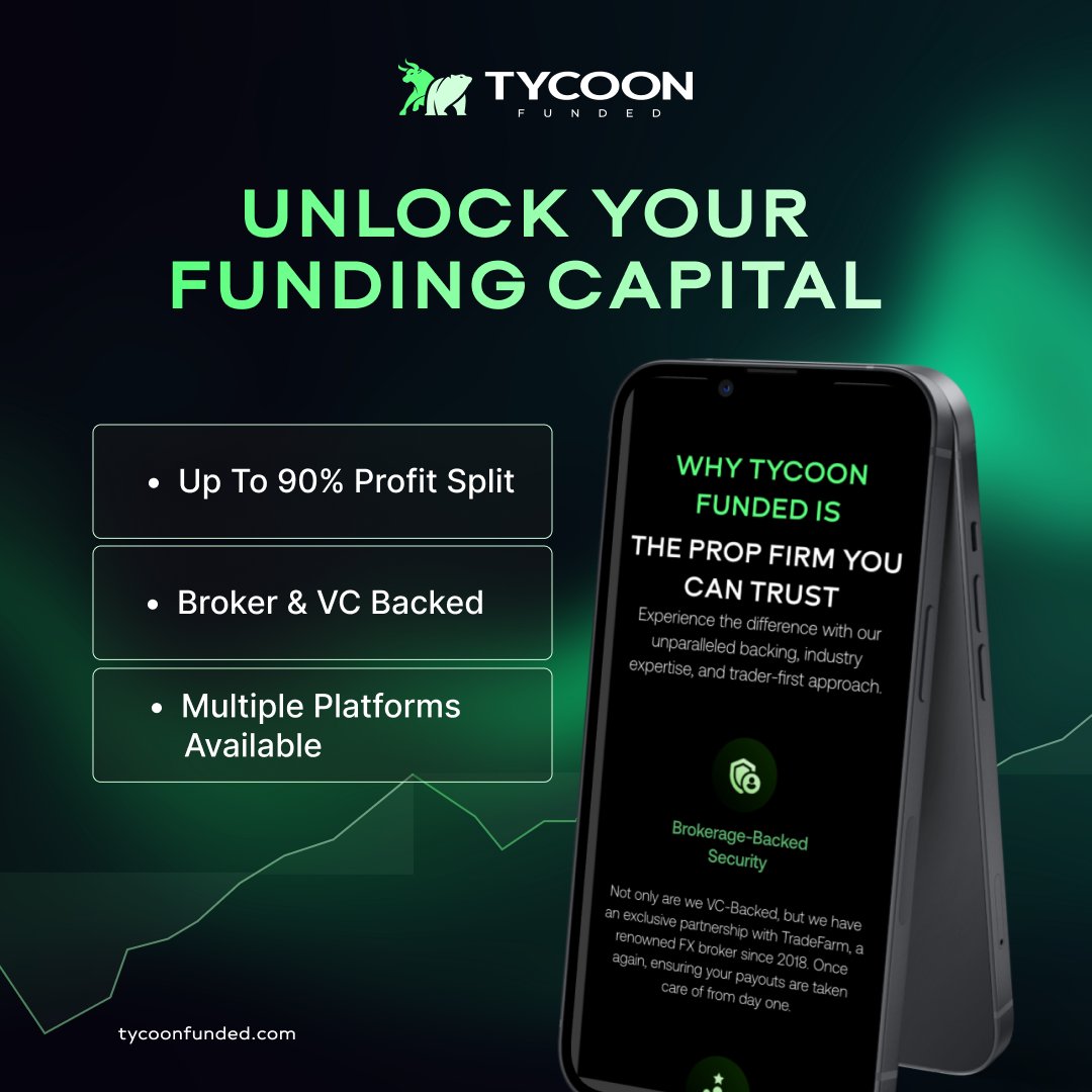 Unlock your trading potential with Tycoon Funded 💚

Now available at tycoonfunded.com