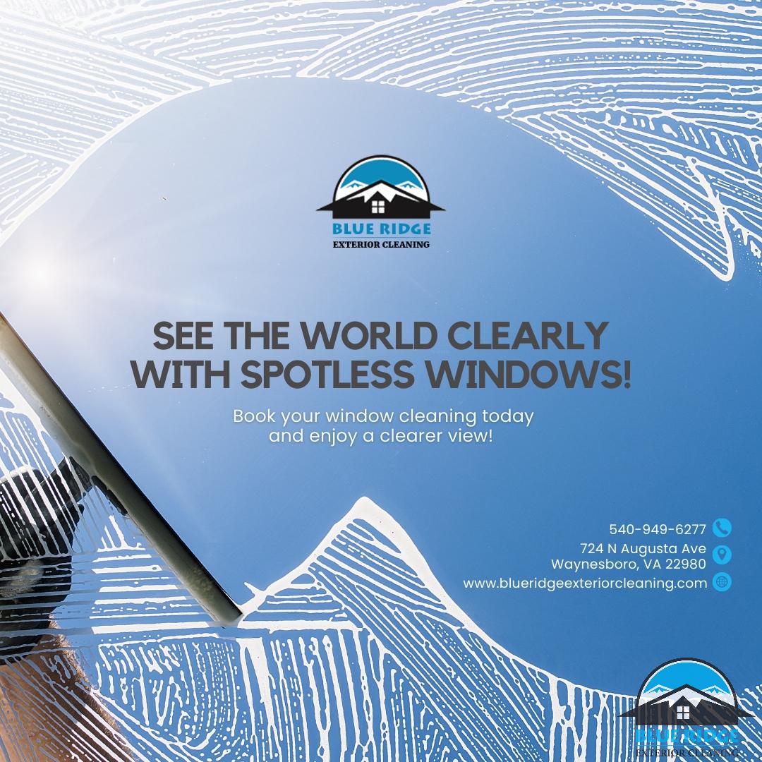 BlueRidgeExt1's tweet photo. Are streaks and grime blocking your view? It’s time to refresh your windows! 🏡✨ Our professional cleaning services remove dirt, smudges, and built-up grime, leaving your windows spotless and crystal clear. A clean window not only enhances curb appeal but also brightens up yo... https://t.co/a0U5KMo7oA
