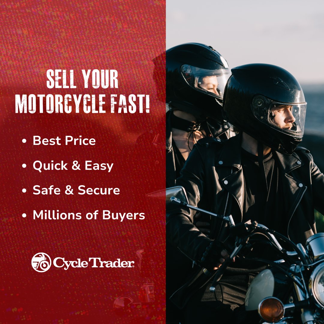 CycleTrader's tweet image. 🏍️✨ Ready to sell your motorcycle? List it on Cycle Trader and reach millions of buyers! Fast, secure, and hassle-free—get the best price today! 👉 brnw.ch/21wQOJD

#CycleTrader #SellYourMotorcycle #RideIntoSpring #NewAdventures