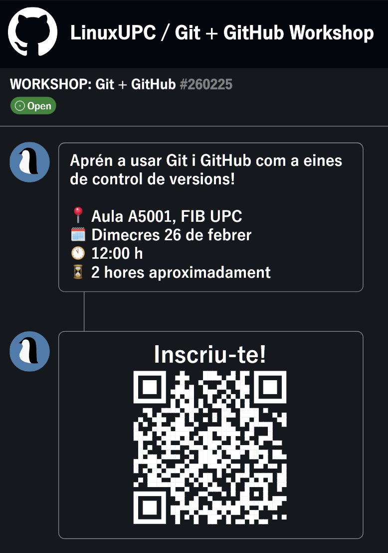 LinuxUPC's tweet image. Ja és aquí 🌸el quadri de primavera🌸 i des de Linux UPC ho volem inaugurar amb una Workshop de Git!
Aprendràs sobre el funcionament de Git i com aplicar els coneixements a GitHub, servei d'allotjament de repositoris de Git.
docs.google.com/forms/d/e/1FAI…