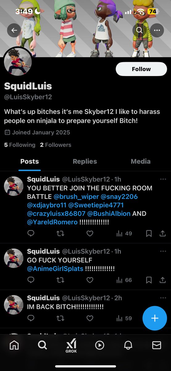 #Ninjala I’ve been seeing a lot of posts about this player, SquidLuis, and honestly, the more people engage with his attention-seeking posts, the dumber they look. You’re just giving him exactly what he wants. Stop feeding into it and grow up. 😘!!!!