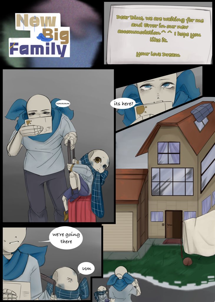 Fatima26163520's tweet photo. New big family 

new comic in collaboration with @Lafillehonteuse 
Enjoy 👹

#bluesans #bluepintsans  #dreamsans #errorsans https://t.co/3udZcwwZbh