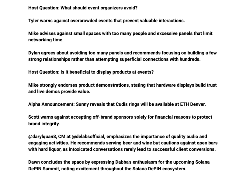 Intern style notes from your <a href="/HashHub_in/">Hash Hub</a> intern.  

Deep in DePIN ep.7 by <a href="/DabbaNetwork/">Dabba Network 🟨</a> Co-hosted w/ @WOLF_WebThree and Dabba Contributor <a href="/dawnjohnphilip/">Dawn John Philip 🟨</a> 

Kudos to all the speakers for sharing great insights from the DePIN space and sharing some real alpha!!  

Tagging here all