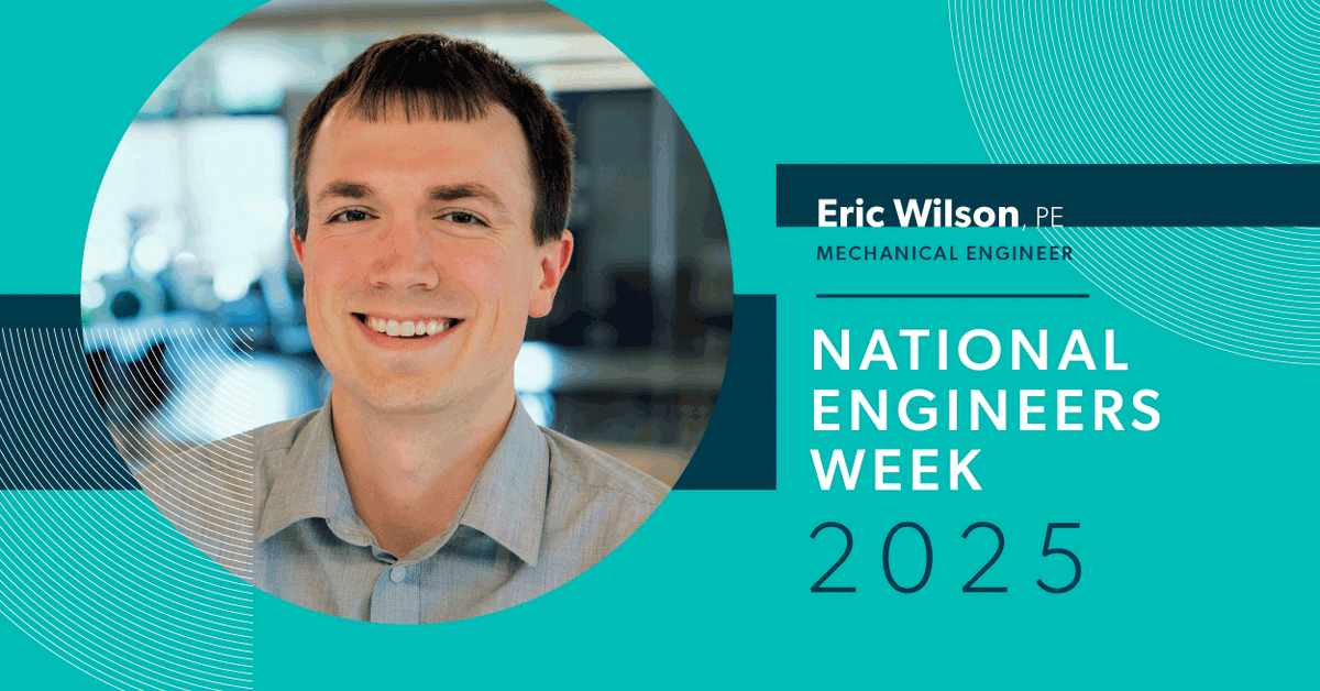 Cushing_Terrell's tweet photo. Sometimes engineers start down one path and end up doing something different. Eric Wilson began as a chemical engineer, then transitioned to mechanical engineering. Your career journey may surprise you as you discover what satisfies you most! #Eweek2025 https://t.co/VnuuSP7W0X https://t.co/K704WJMF0t