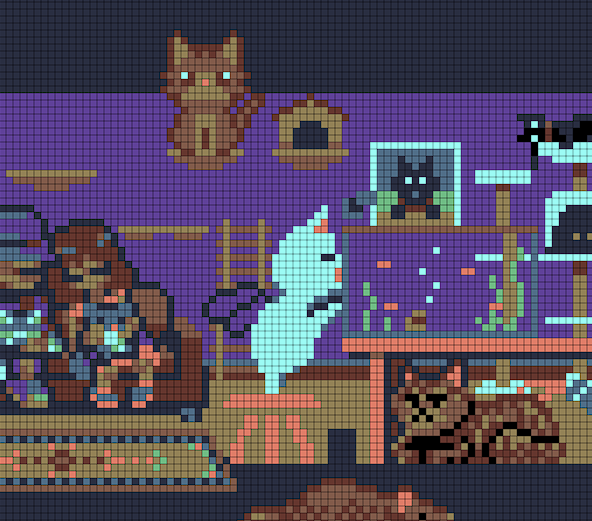 scofieldmon's tweet photo. Hello, this is my day 291 in @basepaint_xyz. Today, I wanted to create a nice cat for this great theme. I hope you like it! https://t.co/ElsTYYCnLG