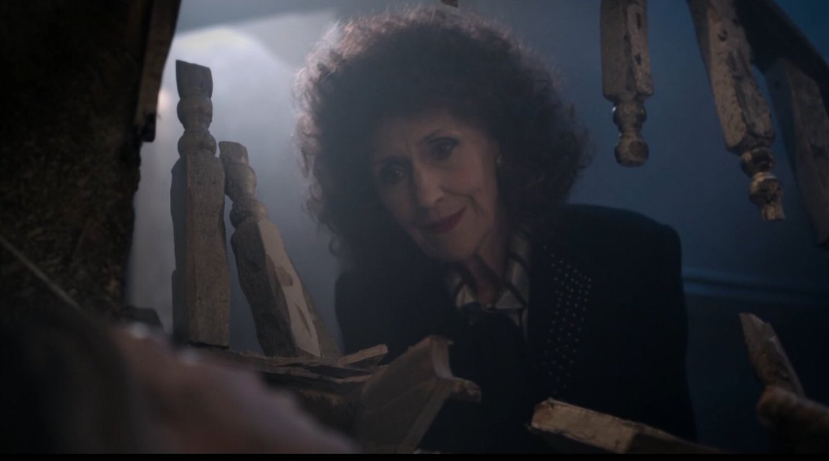 PurpleToffee's tweet photo. I was thinking last night it would be great if Sharon was hallucinating and Anita Dobson came back as Angie and IT ACTUALLY HAPPENED!!! 😮👏 what a lovely scene, it didn’t feel out of place at all ♥️ #sharonwatts #AngieWatts #Eastenders https://t.co/lDrhy4na7H