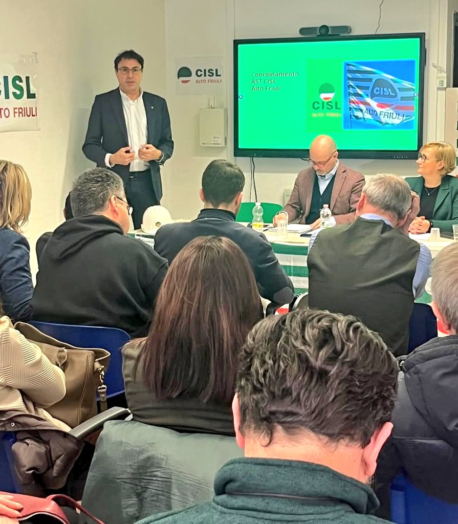 AST_CISL_AF's tweet photo. Oggi si è svolto il Coordinamento dell'AST CISL dell'Alto Friuli alla presenza dei Segretari Regionali @cislfvg  Renata Della Ricca   e Cristiano Pizzo, nel corso del quale è stato indicato il futuro Coordinatore Fabiano Venuti. https://t.co/tI0Q484MO2