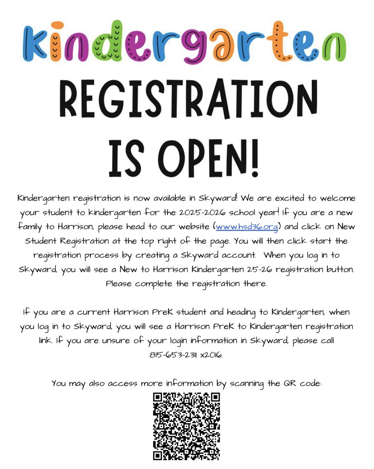 Kindergarten registration is open!
