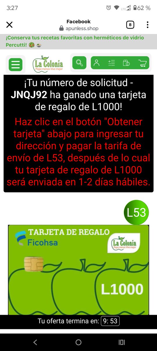 A19HN's tweet photo. Tomen nota, usuarios de redes, con esta estafa en curso. https://t.co/9v9gmVci1c