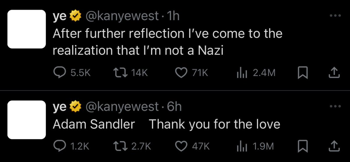 esjesjesj's tweet image. Adam Sandler denazified Kanye