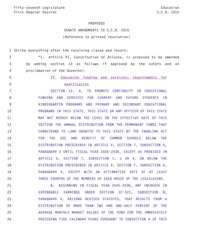 Arizona Senate Democrats (@azsenatedems) on Twitter photo Arizona students, teachers, and support staff deserve a clean Prop123 extension like what is available in Senator <a href="/EvaDiazforAZ/">Dr. Eva Diaz</a>’s SCR1036.
Republicans are not being honest about what their plan would do — SCR1015 is not a “teacher pay increase” proposal if it starts 10 years Arizona students, teachers, and support staff deserve a clean Prop123 extension like what is available in Senator <a href="/EvaDiazforAZ/">Dr. Eva Diaz</a>’s SCR1036.
Republicans are not being honest about what their plan would do — SCR1015 is not a “teacher pay increase” proposal if it starts 10 years
