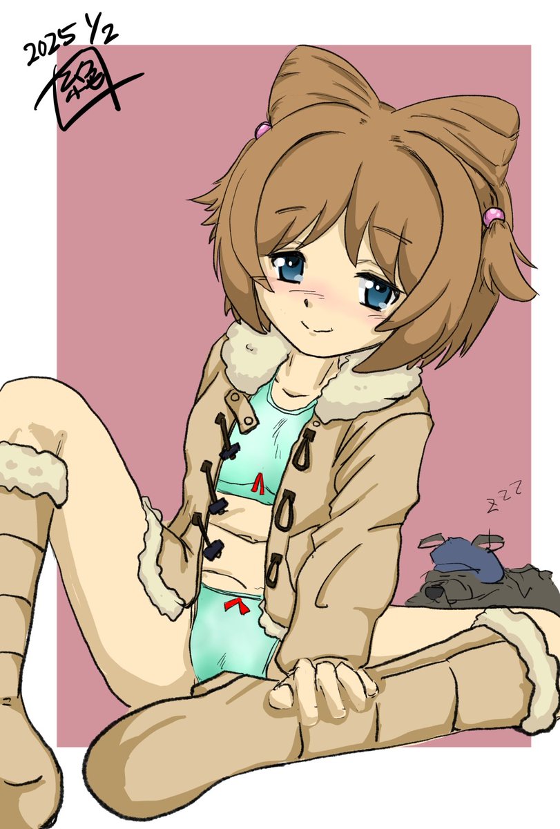 #頬を赤くした女性キャラ 