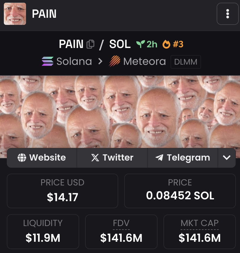 0xChainMind's tweet photo. Got $600k profit on $PAIN!

Want to share some profits with u now

Will giveaway $15,000 in $PAIN for a random follower

Like, rt, and reply ‘PAIN’ under this post

Must be following ofc, gl. https://t.co/6vAn7D5cWj