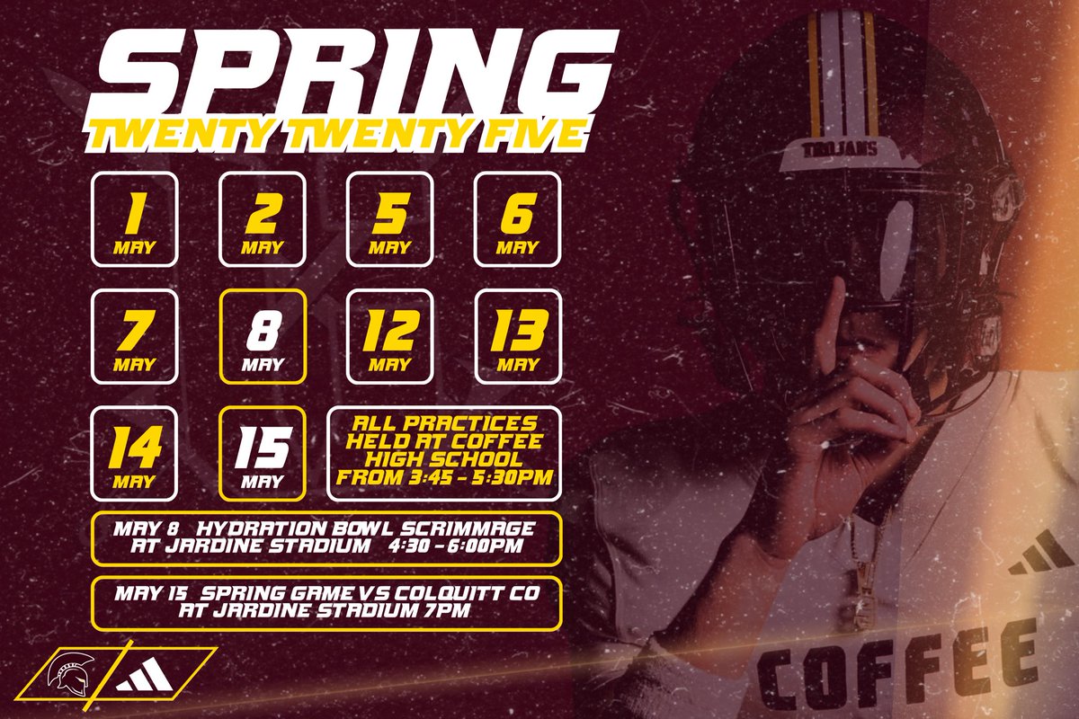 See You This Spring! 

#CRAWL | #ALLHAIL | #TROJANS⚔️