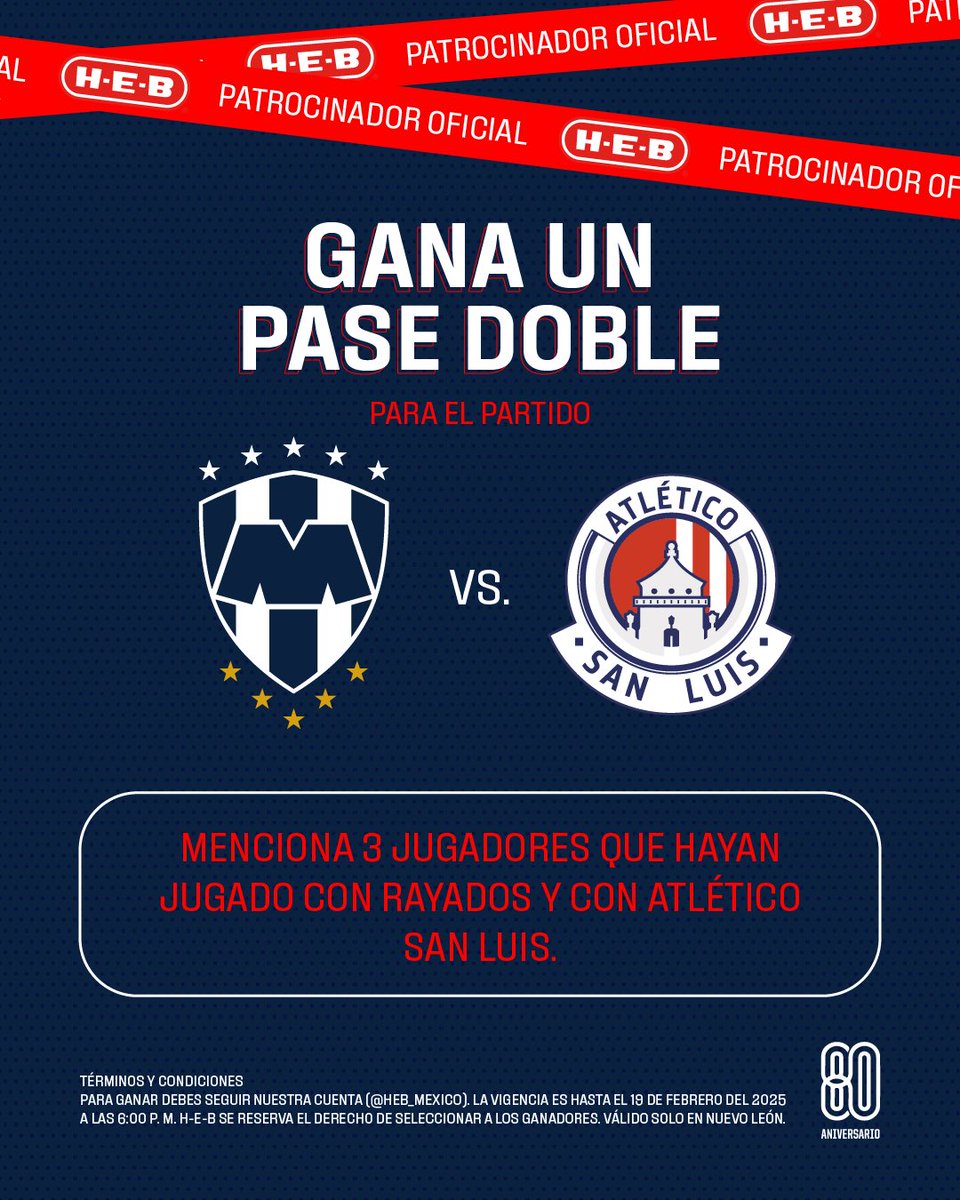 HEB_mexico's tweet photo. Regresamos al estadio BBVA para ver a nuestros @Rayados 💙🤍
¿Quién quiere ir? 👀 https://t.co/agfNfroOlO