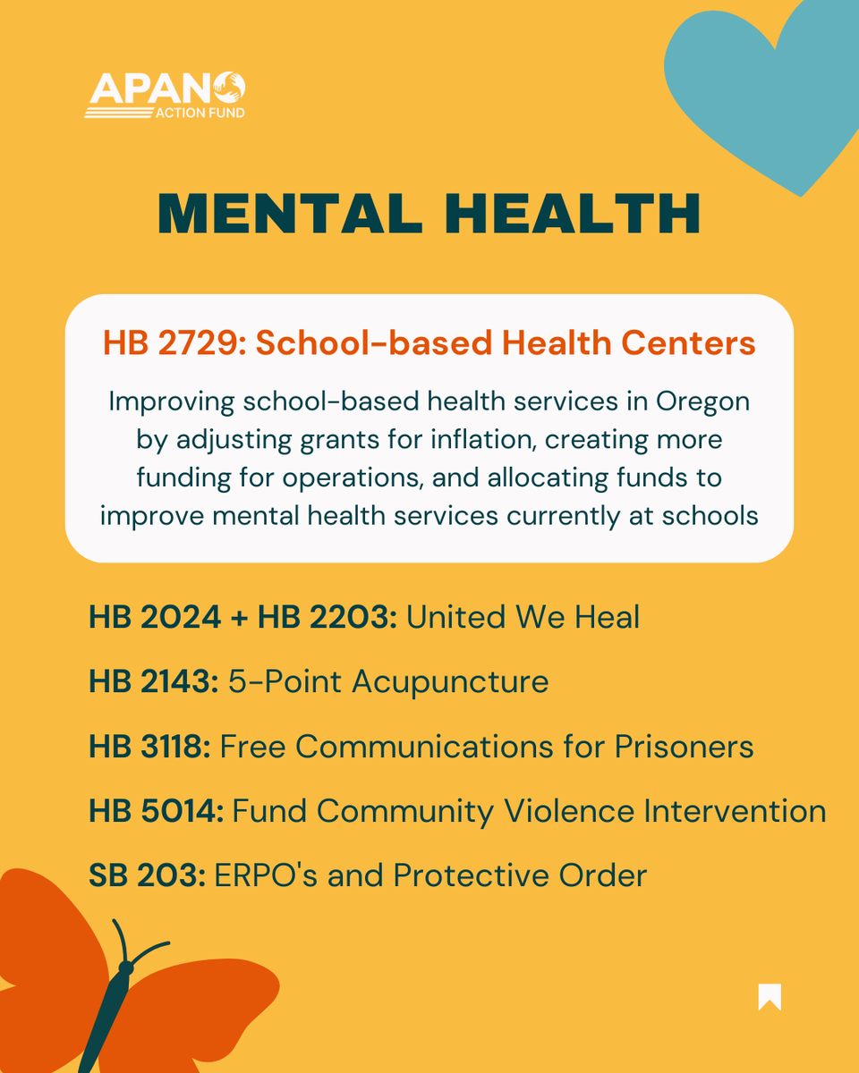 APANOActionFund's tweet photo. APANO Action Fund has endorsed over 30 bills this long legislative session. Our team has four main categories we're advocating for:
🌿 Environmental Justice
🫂 Child and Parent Care
💛 Mental Health
💰 Income Stability

#ORPol #ORLeg #LegSession2025 https://t.co/8LjMvYpnLO