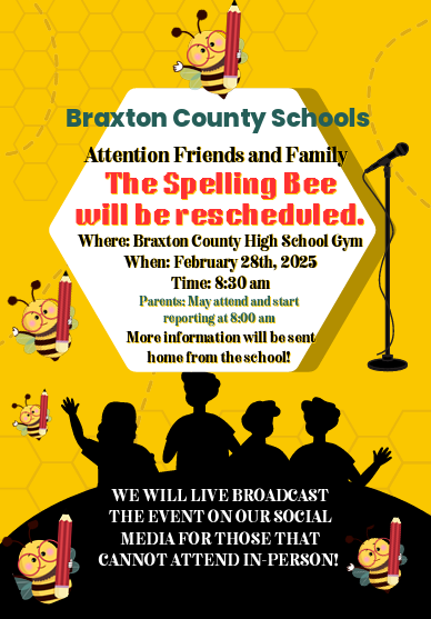 BraxtonSchools's tweet photo. Spelling Bee Announcement! https://t.co/p6YCfEYvkc