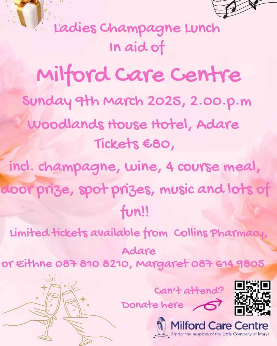 Please support this wonderful cause &amp; if you can't attend please consider donating anything at all to the following Go Fund Me Page which has been set up by the amazing Eithne O' Riordan all in aid of Milford Care Centre
gofund.me/3ddf8eb8