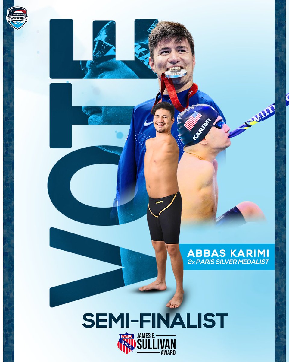 2x Paris Paralympic 🥈 Abbas Karimi is a semi-finalist for the 2025 #AAUSullivanAward and YOU can help him move on to the finals! 🤩

Vote for Abbas 👉 bit.ly/aausullivan_ak…