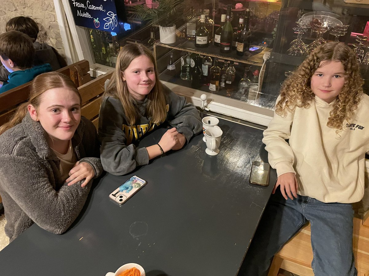 SkiTPS's tweet photo. Lots of fun again today followed by a delicious hot chocolate this evening. Great kids. Great skiing. Great fun. https://t.co/eHtmHbmFVX
