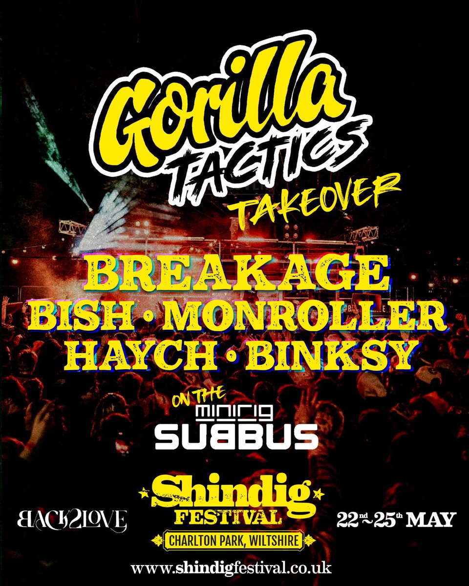 Shindig Festival (@shindigfestival) on Twitter photo 🔥 TAKEOVER ALERT! 🔥 Shindig's about to get WILD. We're unleashing our legendary stage takeovers, curated by some of the hottest crews in the game: <a href="/BORNONROAD/">BORN ON ROAD</a>, Altern 8, Finger Lickin' Records, Gorilla Tactics. Don't sleep on this-grab your tickets now ✨
#ShindigFestival 🔥 TAKEOVER ALERT! 🔥 Shindig's about to get WILD. We're unleashing our legendary stage takeovers, curated by some of the hottest crews in the game: <a href="/BORNONROAD/">BORN ON ROAD</a>, Altern 8, Finger Lickin' Records, Gorilla Tactics. Don't sleep on this-grab your tickets now ✨
#ShindigFestival